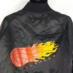 Vintage MAK Lein Satin Fireballs Jacket Basketball